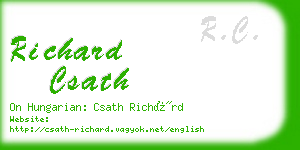 richard csath business card